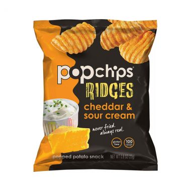 Pop Chips Ridges Chdr&sour Crm