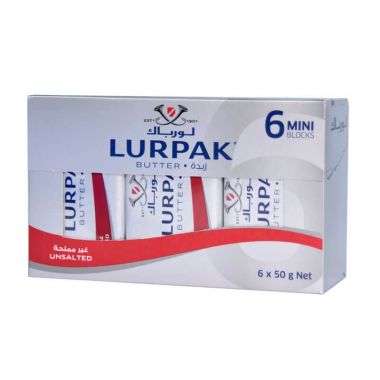 Lurpack Butter Unsalt 6x50gr