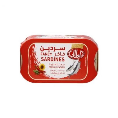 العلالي السردين الحار مع زيت عباد الشمس 100 غم
