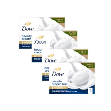 Dove Soap White Crem Bar4x90gr
