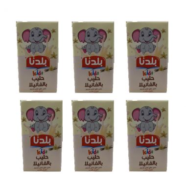 بلدنا حليب بنكهة الفانيلا 6*125 مل