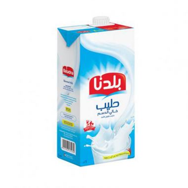 بلدنا حليب خالي الدسم 1 لتر