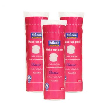 Higeen Make Up Pads 3x80ct 1fr
