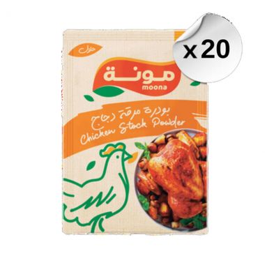 Moona Chicken Stock Pwdr 20x18gr