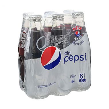 بيبسي دايت علب زجاجية 6*250 مل