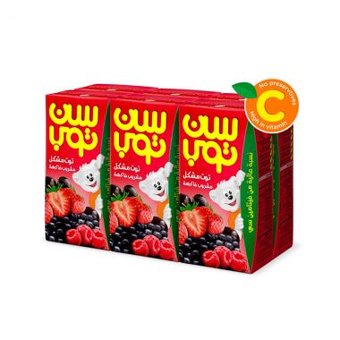 سن توب عصير الفواكهة الحمراء المشكلة 6*125 مل