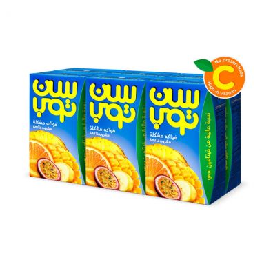 سن توب عصير الفواكهة المشكلة 6*125 مل