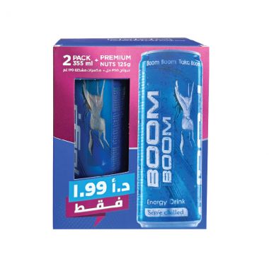 بوم بوم مشروب طاقة + كريكيتا مكسرات 2*335 مل