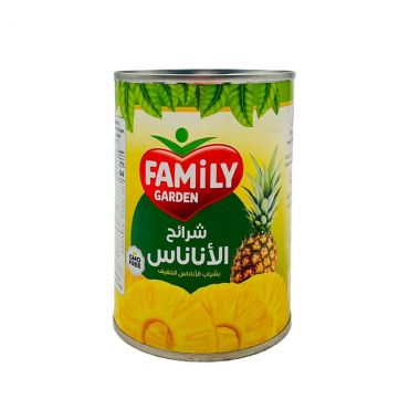 حديقة العائلة اناناس شرائح 340 غم