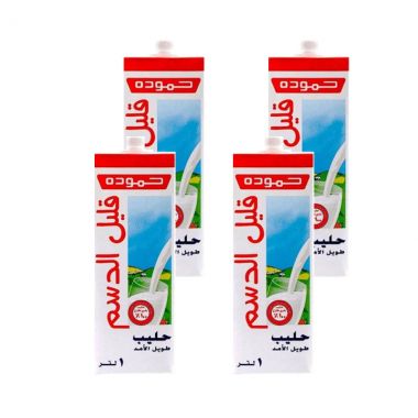 حمودة حليب قليل الدسم 4*1 لتر