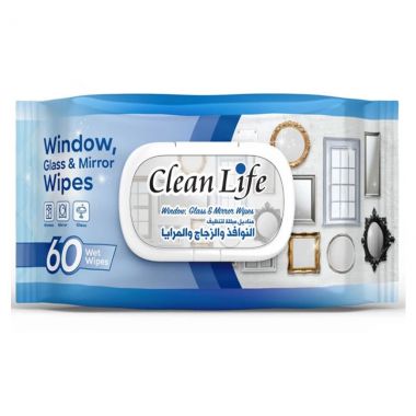 Clean Life Window Glass  Cleaning Wipes