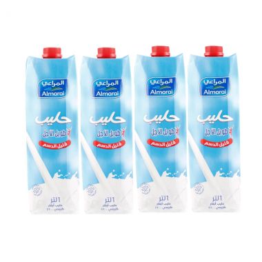 مراعي حليب قليل الدسم 4*1 لتر