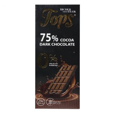 توبس شوكولا داكنه 75% كاكاو  50 غم