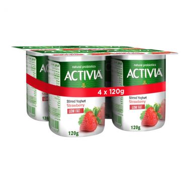 Activia Yoghurt Strw L.f4x120g