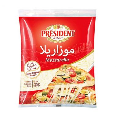بريزيدانت جبنة موزاريلا مبروشة 200 غم