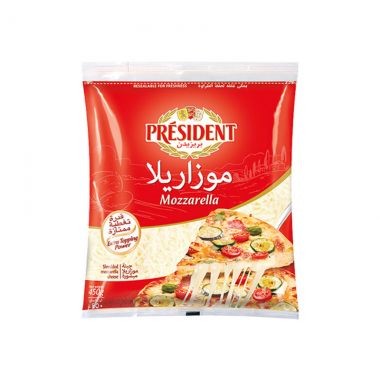 بريزيدانت جبنة موزاريلا مبروشة 450 غم