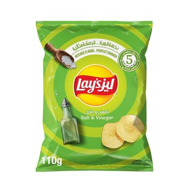 ليز شيبس ملح وخل 110 غم