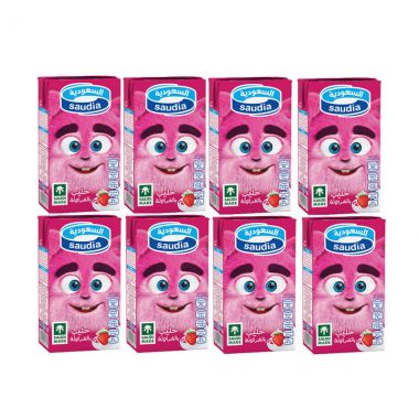 Saudia Straw Milk 8x125ml