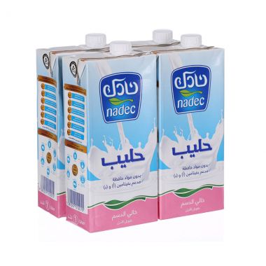نادك حليب خالي الدسم 4*1 لتر