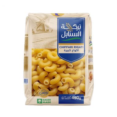 بركة السنابل مكرونة مكرونة أكواع كبيره 450 غم