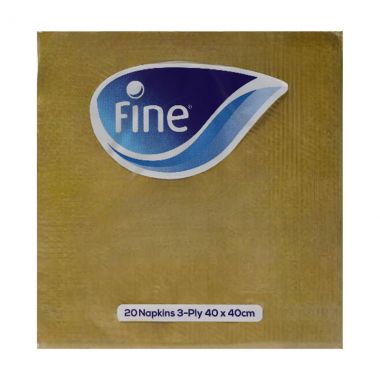 Fine Napkins Gold 40x40cm
