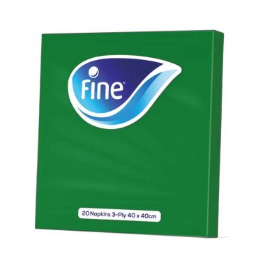 Fine Napkins Green 33x33cm