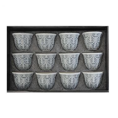 Sada Coffee Cup Set Dark Gray C 12pc.