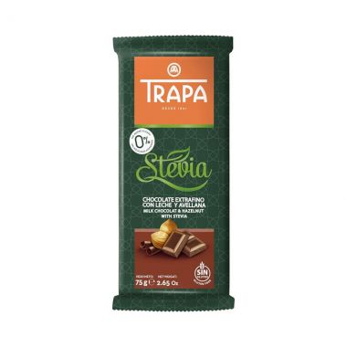 Trapa Stevia Chocolate Bar Milk Hazelnut