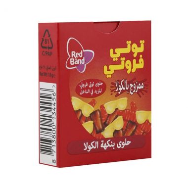 توتي فروتي حلوى شكل كولا 18 غم