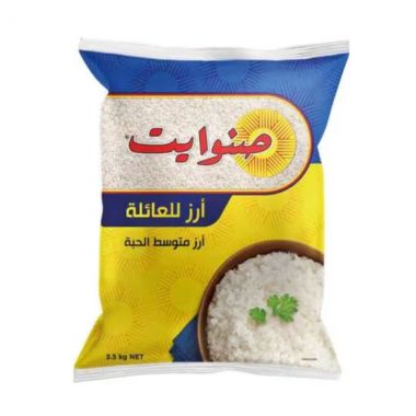 صن وايت أرز للعائلة متوسط الحبة  3.5 كغ