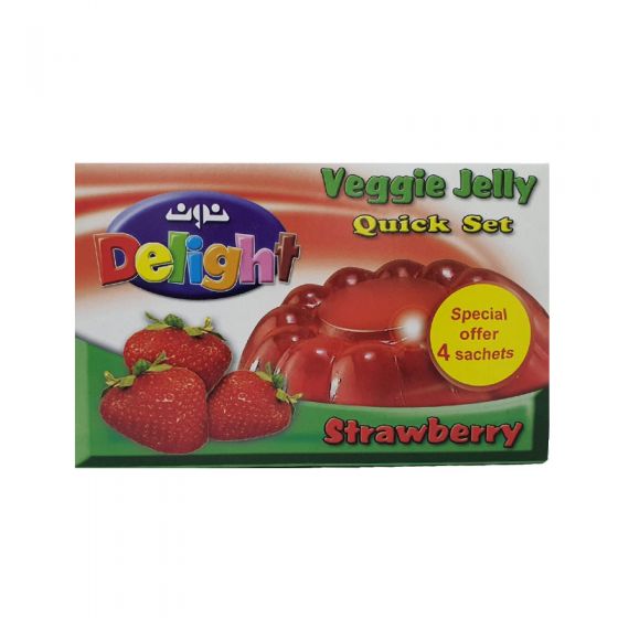 نون جلي نباتي بنكهة الفراولة 4*85 غم