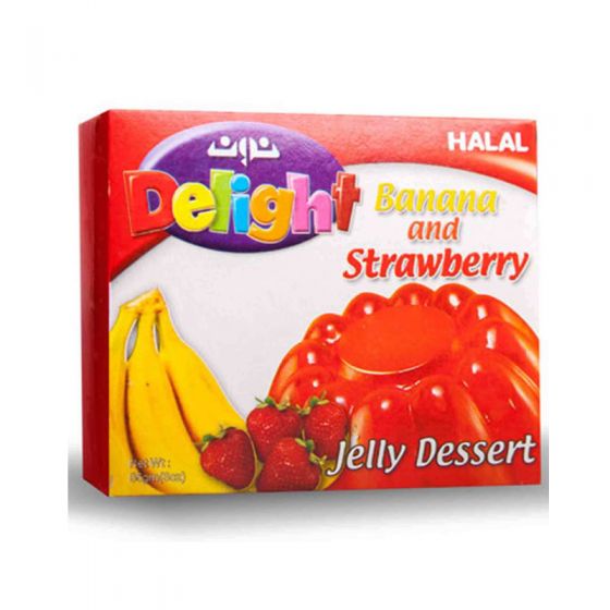 نون جيلي نباتي بنكهة الفراولة و الموز 4*85 غم